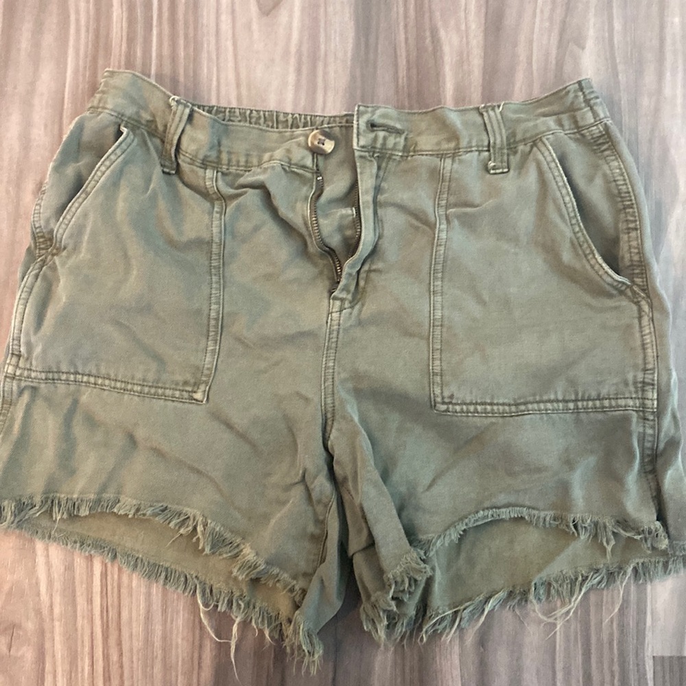 Aerie Army Green Utility Shorts